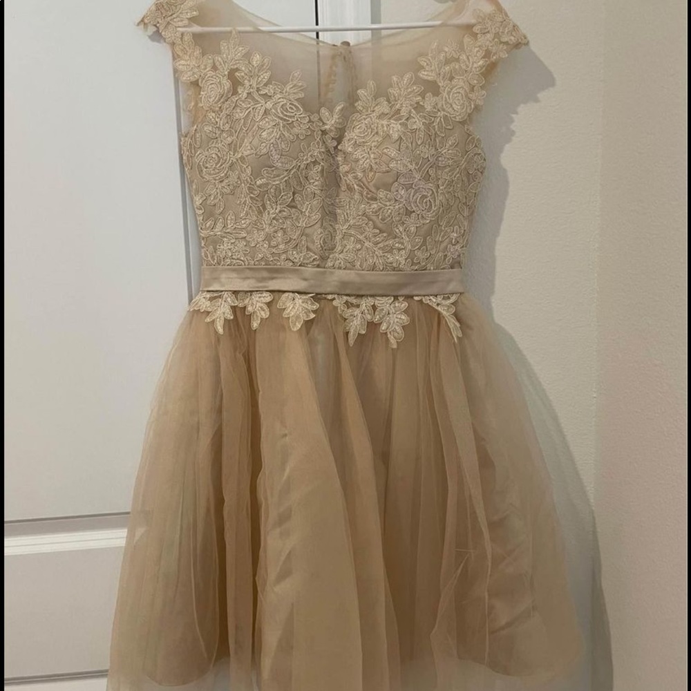 Elegant dress color champagne